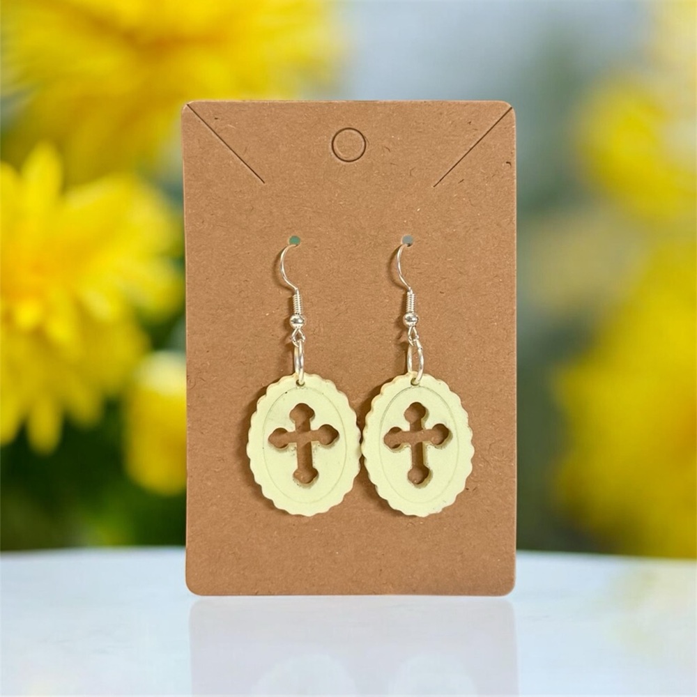 Elegant Gold Cross Earrings
